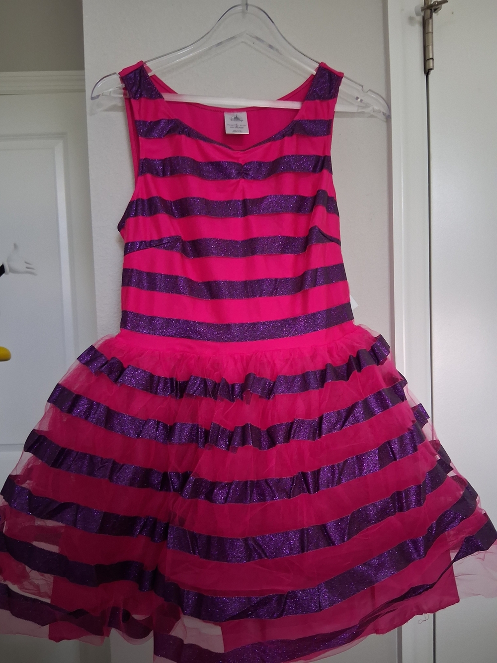 Disney Alice in Wonderland Cheshire Cat Costume Dress NEW